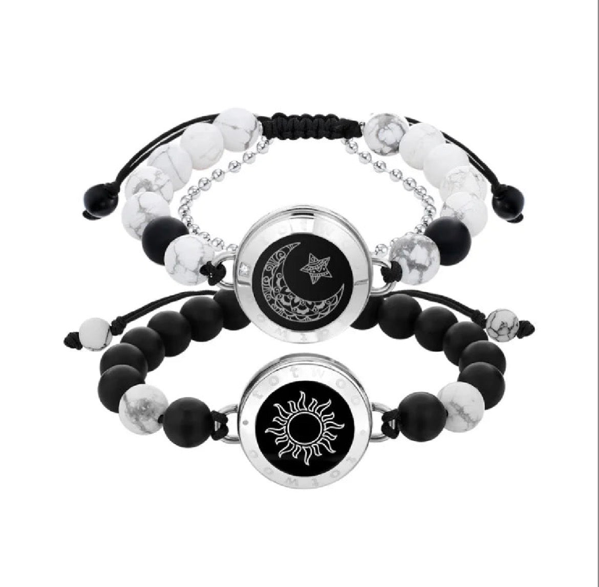 Totwoo Touch Smart Beaded Bracelets—Couple Gift for Girlfriend Boyfriend Anniversary