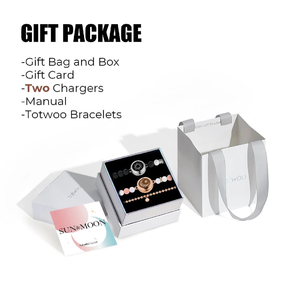 Totwoo Touch Smart Beaded Bracelets—Couple Gift for Girlfriend Boyfriend Anniversary