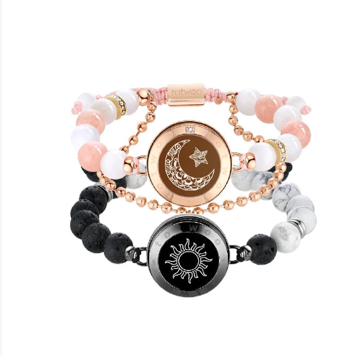 Totwoo Touch Smart Beaded Bracelets—Couple Gift for Girlfriend Boyfriend Anniversary