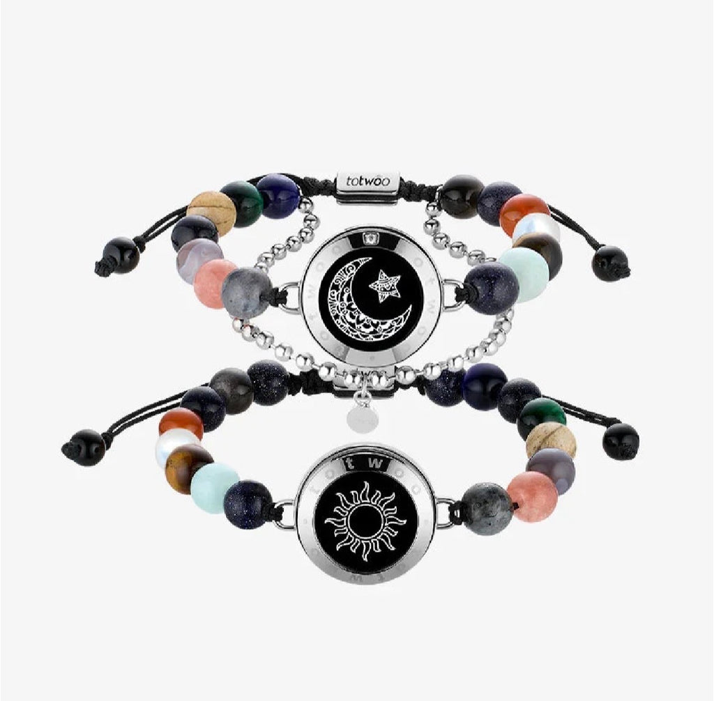 Totwoo Touch Smart Beaded Bracelets—Couple Gift for Girlfriend Boyfriend Anniversary
