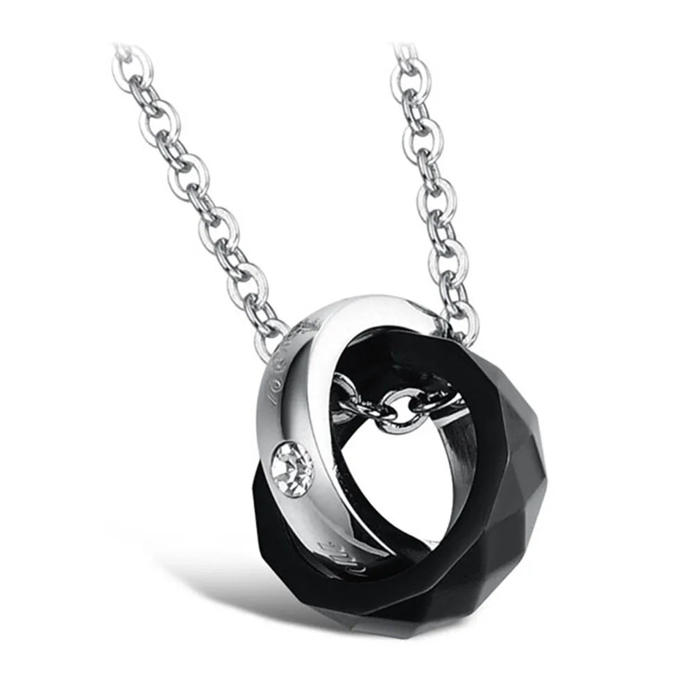 Couple Necklace, Pendent Necklace, Engrave Words