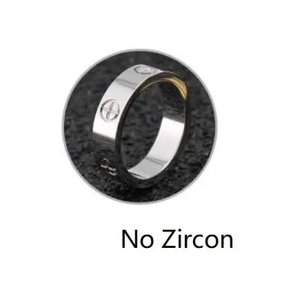 Rose Gold Love Ring Couple CZ Crystal Rings