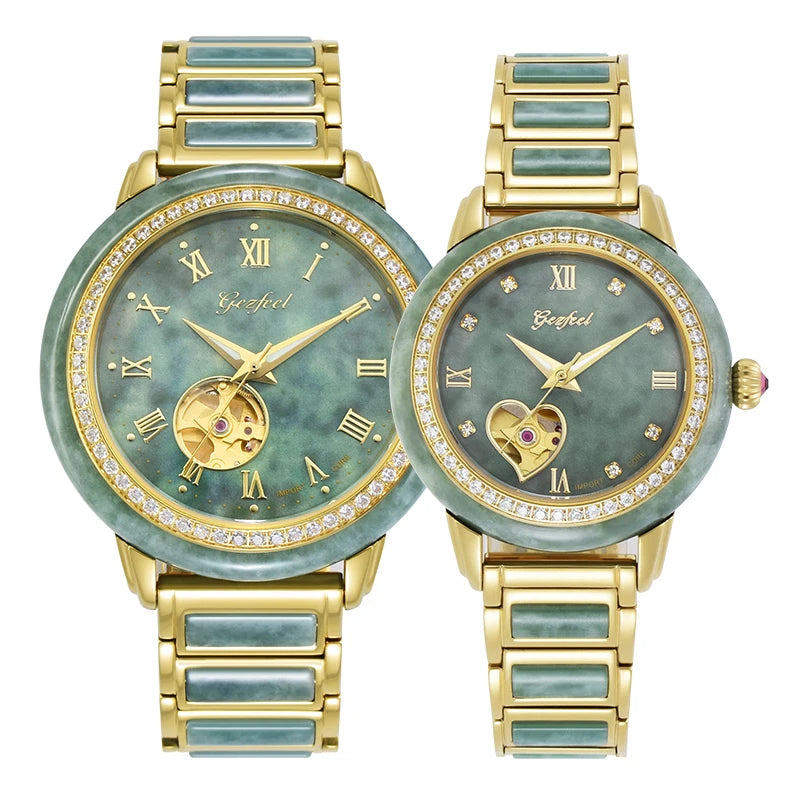 Hetian stone Jade Japanese Mechanical watch
