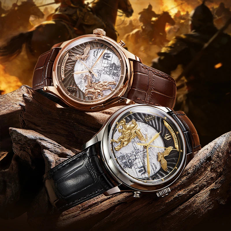 Harvey Limited 3D Hero Genghis Khan Chiming Guilloché Wristwatch