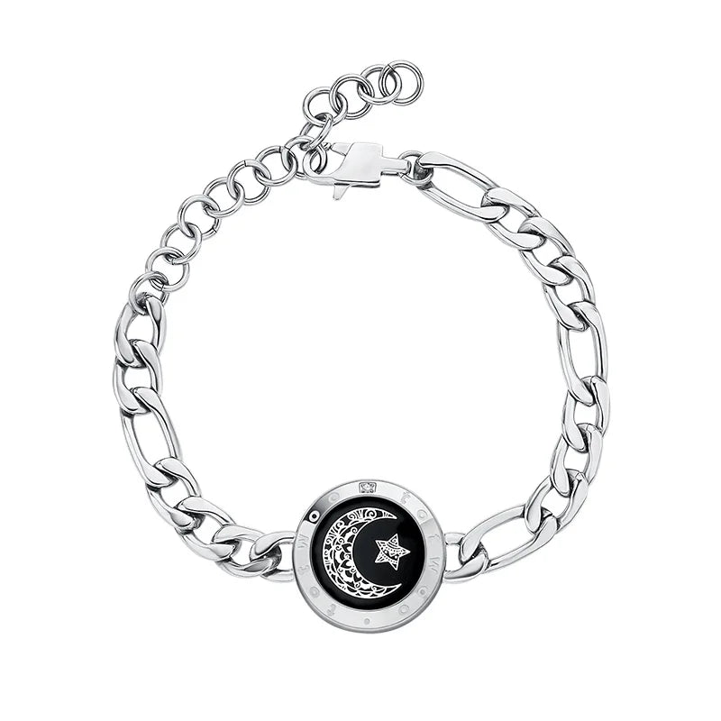 (MOON)Totwoo Touch Single Bracelet - Long Distance Smart Jewelry (match with sun)