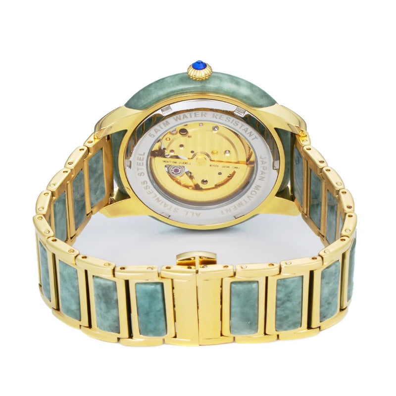 Hetian stone Jade Japanese Mechanical watch