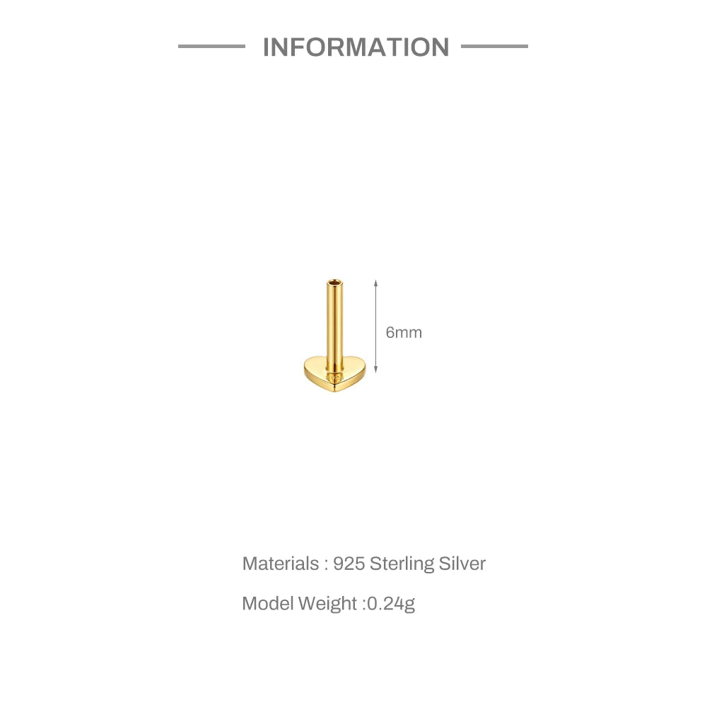 Moissanite Diamond Stud Orginal 925 Sterling Silver Screw Flat Back Moissanite Earring Jewel
