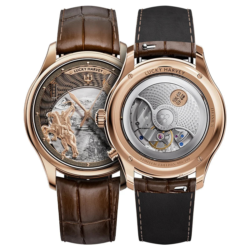 Harvey Limited 3D Hero Genghis Khan Chiming Guilloché Wristwatch