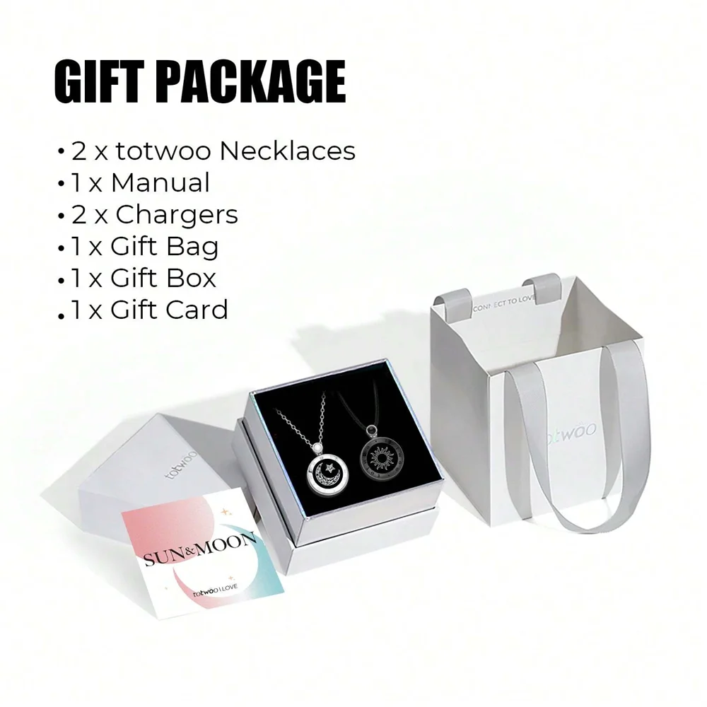 TOTWOO sun&moon Long Distance Touch Necklace| Gift
