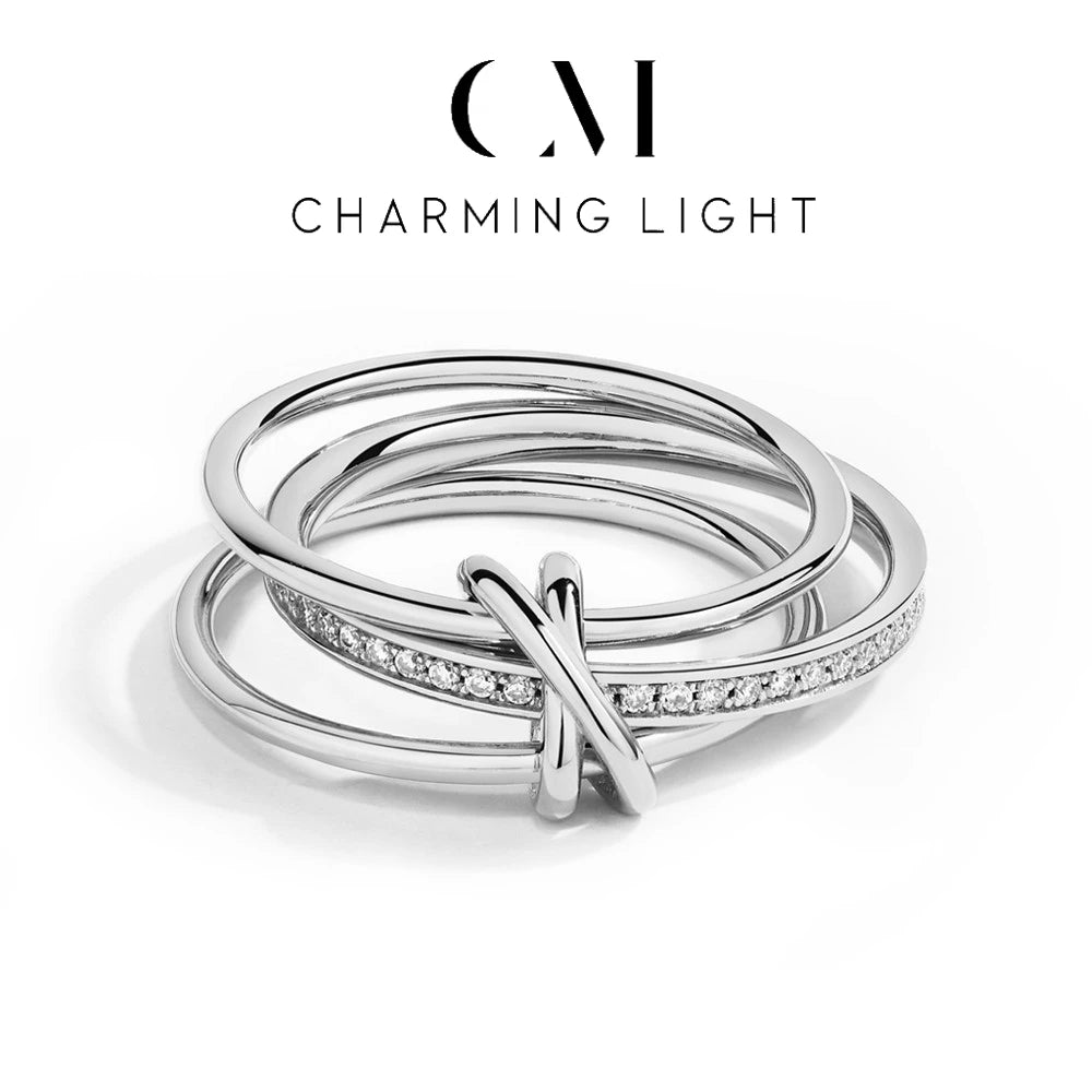 Fine Moissanite band Ring S925 Sterling Sliver Diamond
