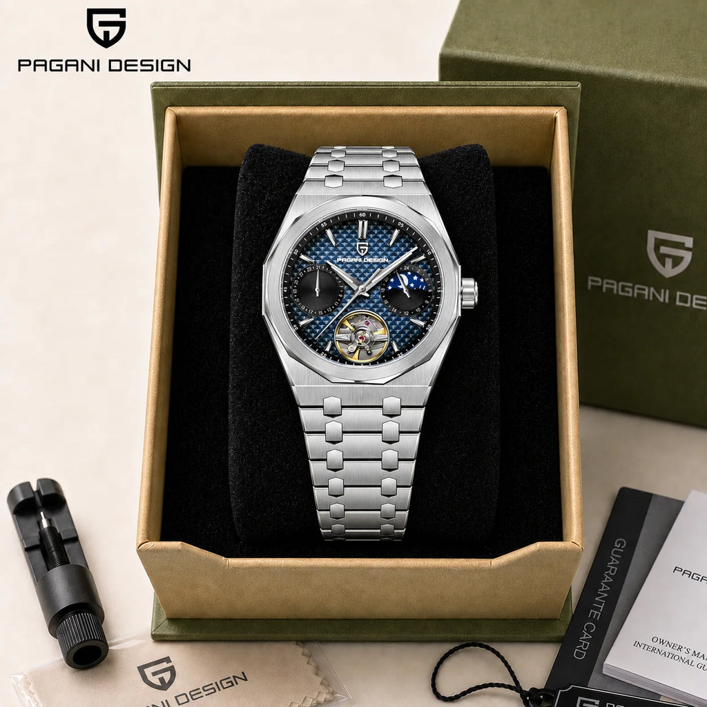 Sapphire stone Pagani Design 2026 41MM 0bar reloj hombre wristwatch