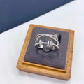 s925 Silver Time Running Rotatable Moissanite Ring