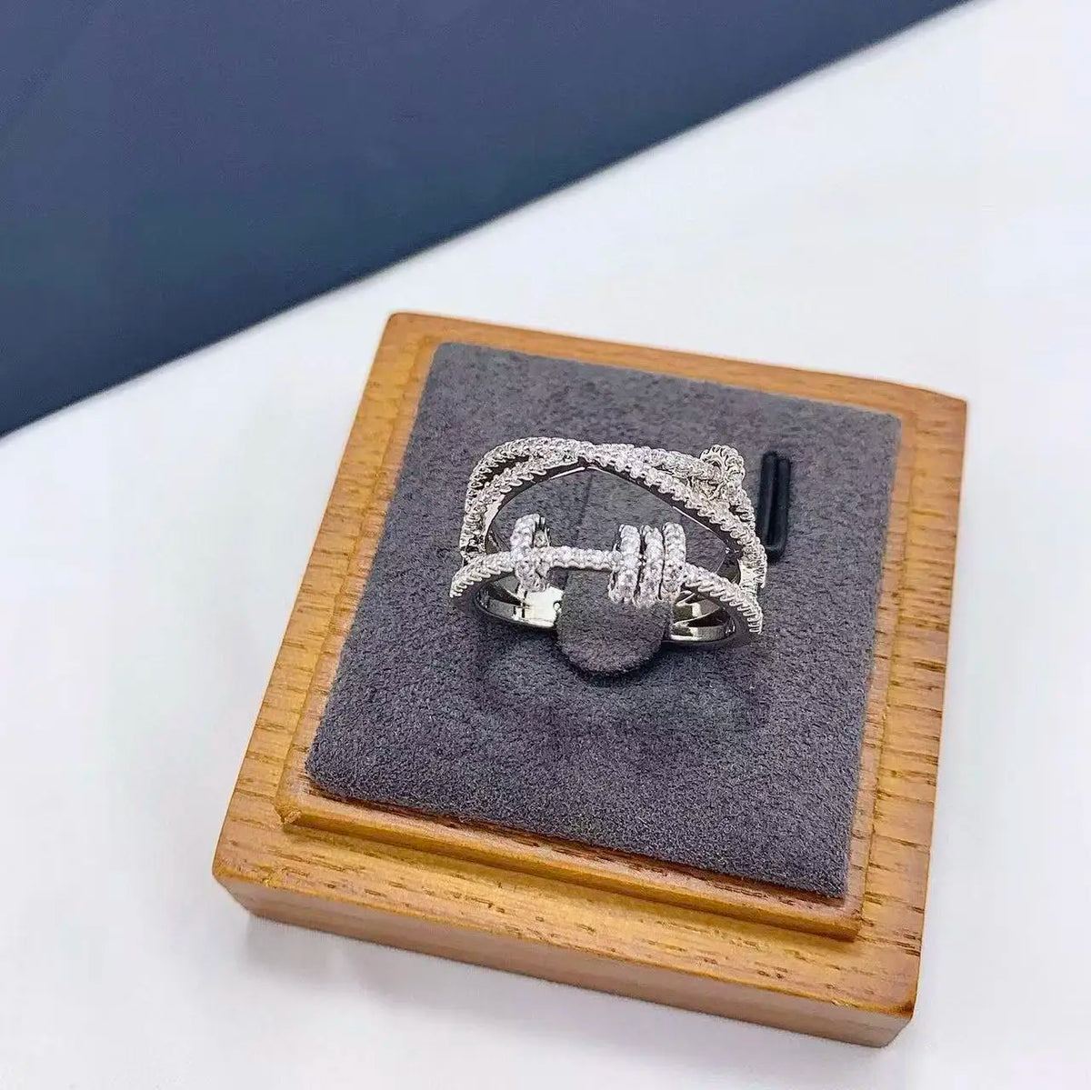 s925 Silver Time Running Rotatable Moissanite Ring