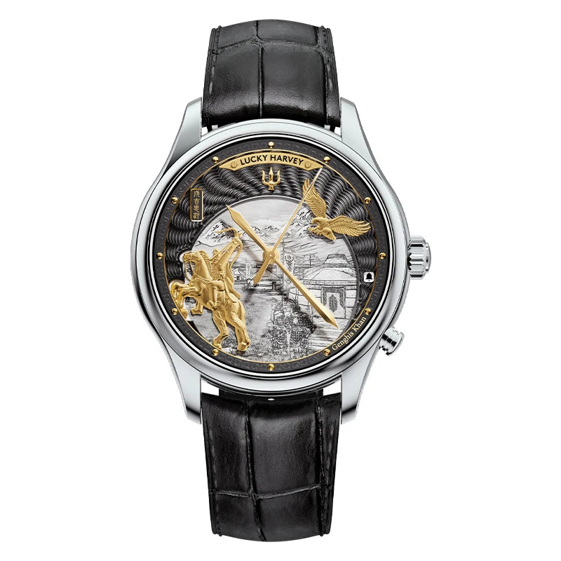 Harvey Limited 3D Hero Genghis Khan Chiming Guilloché Wristwatch
