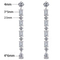 6.8cttw Full Moissanite Drop S925 Sterling Silver Lab Diamond earrings