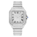 Gold VVS Moissanite Watch High-End Square Design Diamond Iced out Wristwatch