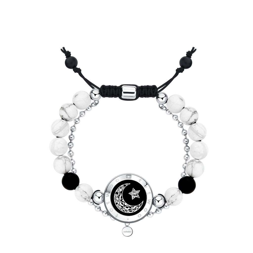 (MOON)Totwoo Touch Single Bracelet - Long Distance Smart Jewelry (match with sun)
