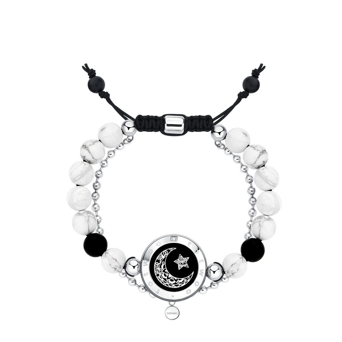 (MOON)Totwoo Touch Single Bracelet - Long Distance Smart Jewelry (match with sun)