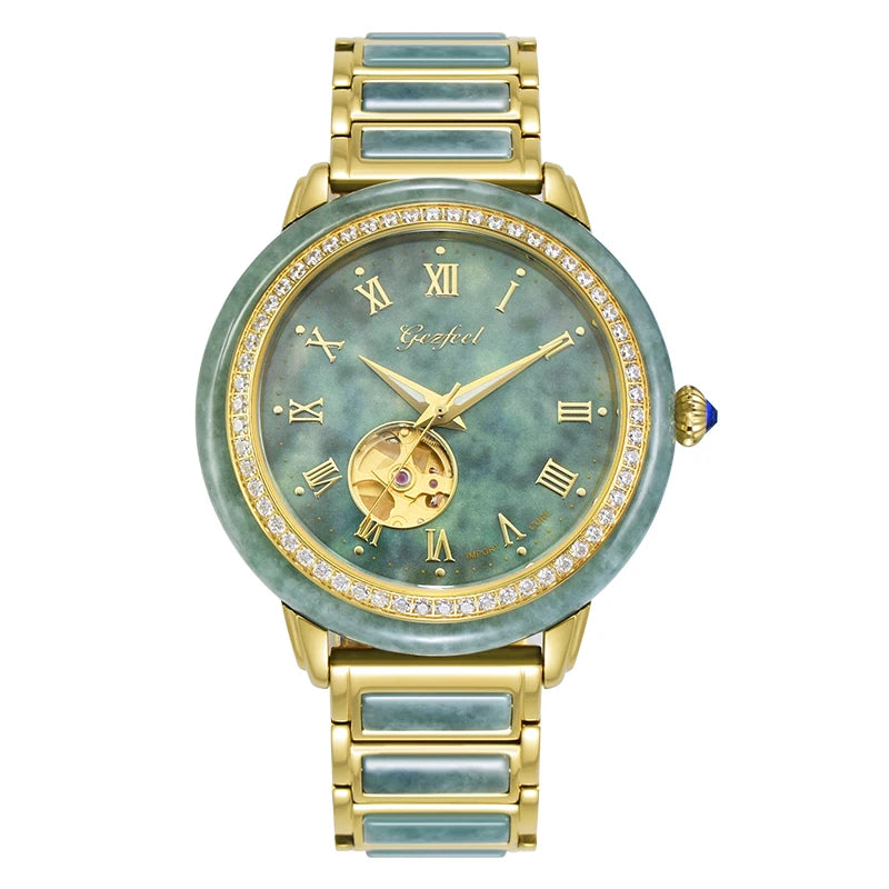 Hetian stone Jade Japanese Mechanical watch