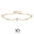 Four Leaf Clover Moissanite 925 Sterling Silver D Color VVS1 Lab Diamond Bracelet