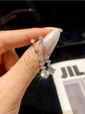 1CT Moissanite Diamond Long Tassel Drop Earrings